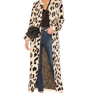 New Lovers + Friends Metallic Leopard duster